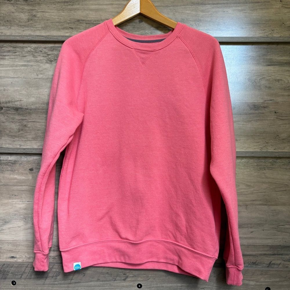 30A Gear Dumpster Diver S Coral Crewneck Sweatshirt Preppy Beach Coastal Sporty